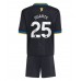 Manchester United Manuel Ugarte #25 Tredjedraktsett Barn 2025-26 Korte ermer (+ Korte bukser)